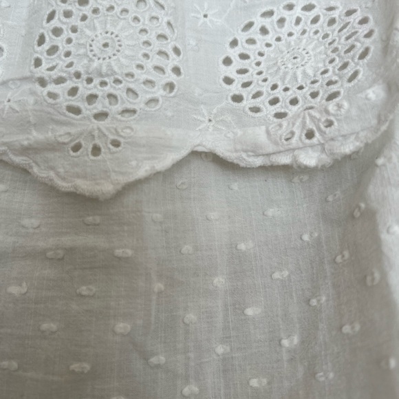 American Eagles Outfitters White Ruffle Shirt - Picture 8 of 10